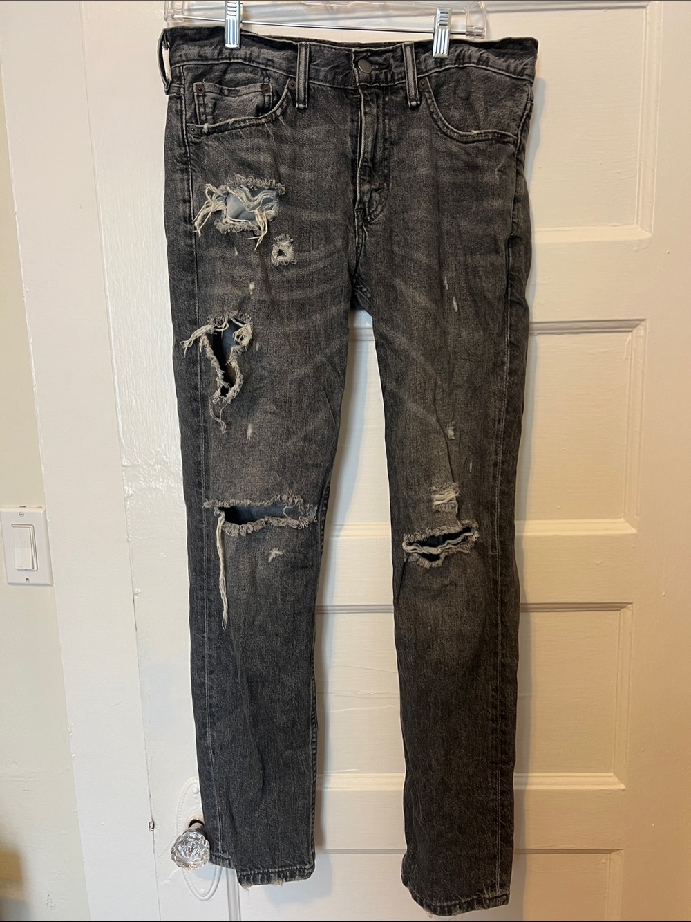 Levi's 511 Grey Distressed Jeans